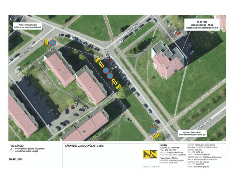 Kohtla-Järvel tuleb Salu tänaval autod ümber parkida