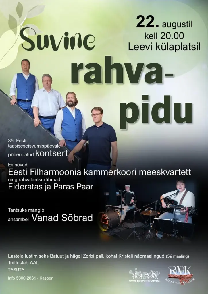 Leevi tasuta rahvapidu toob 22. augustil lavale kaks koosseisu