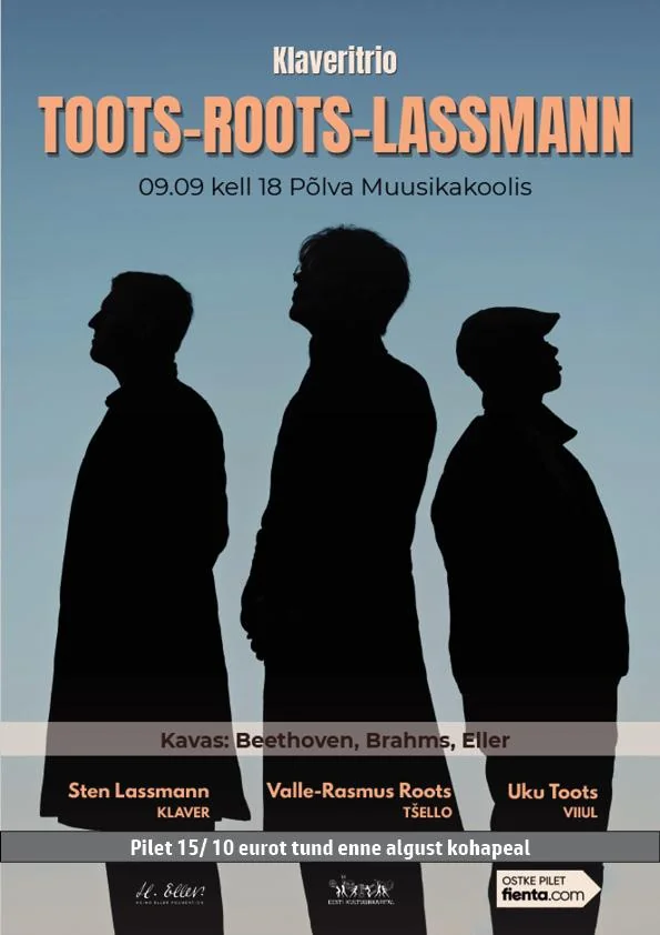 Toots-Roots-Lassmann annab 9. septembril Põlvas kontserdi